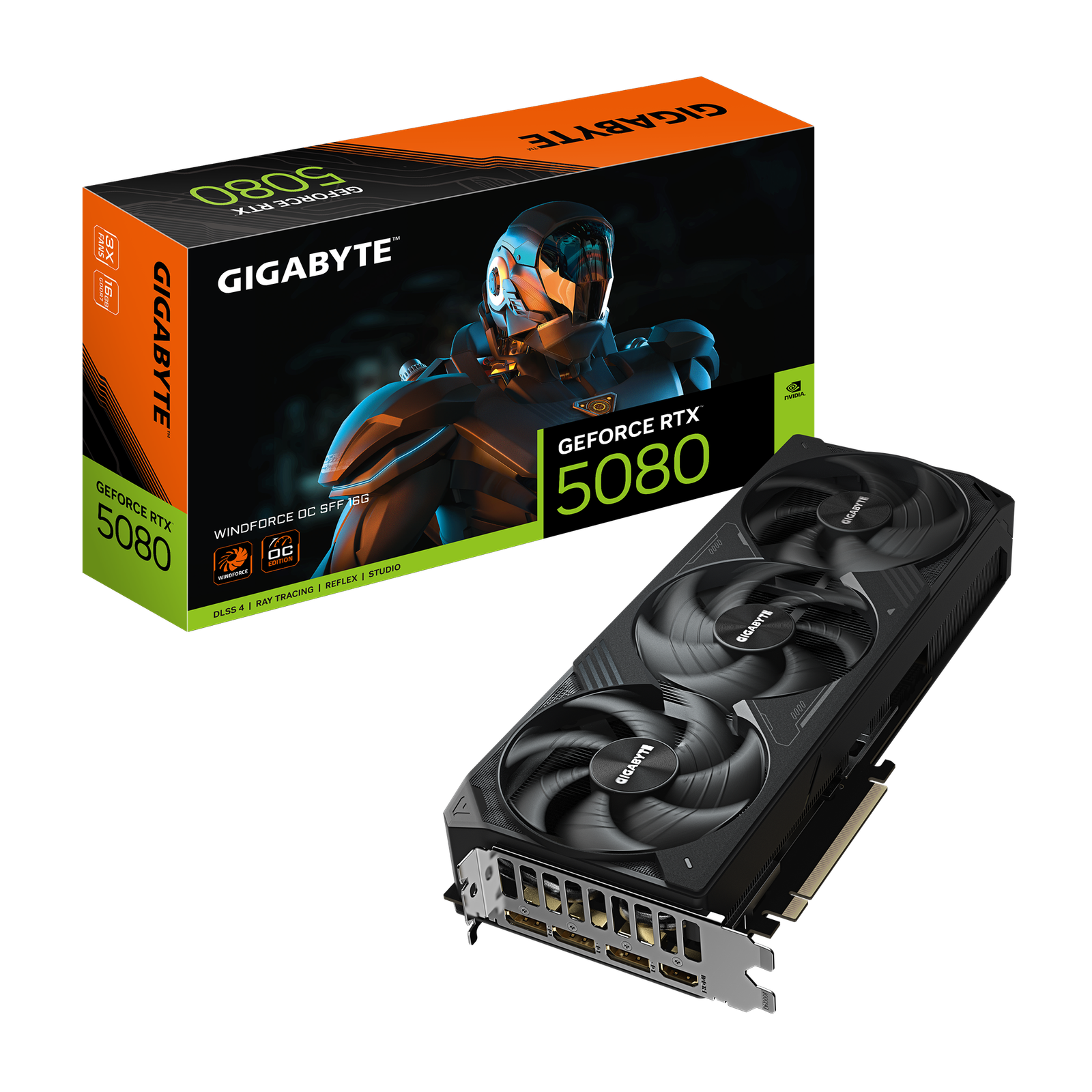 Png GPU GIGABYTE RTX5080 WINDFORCE OC 16GB – Image 1