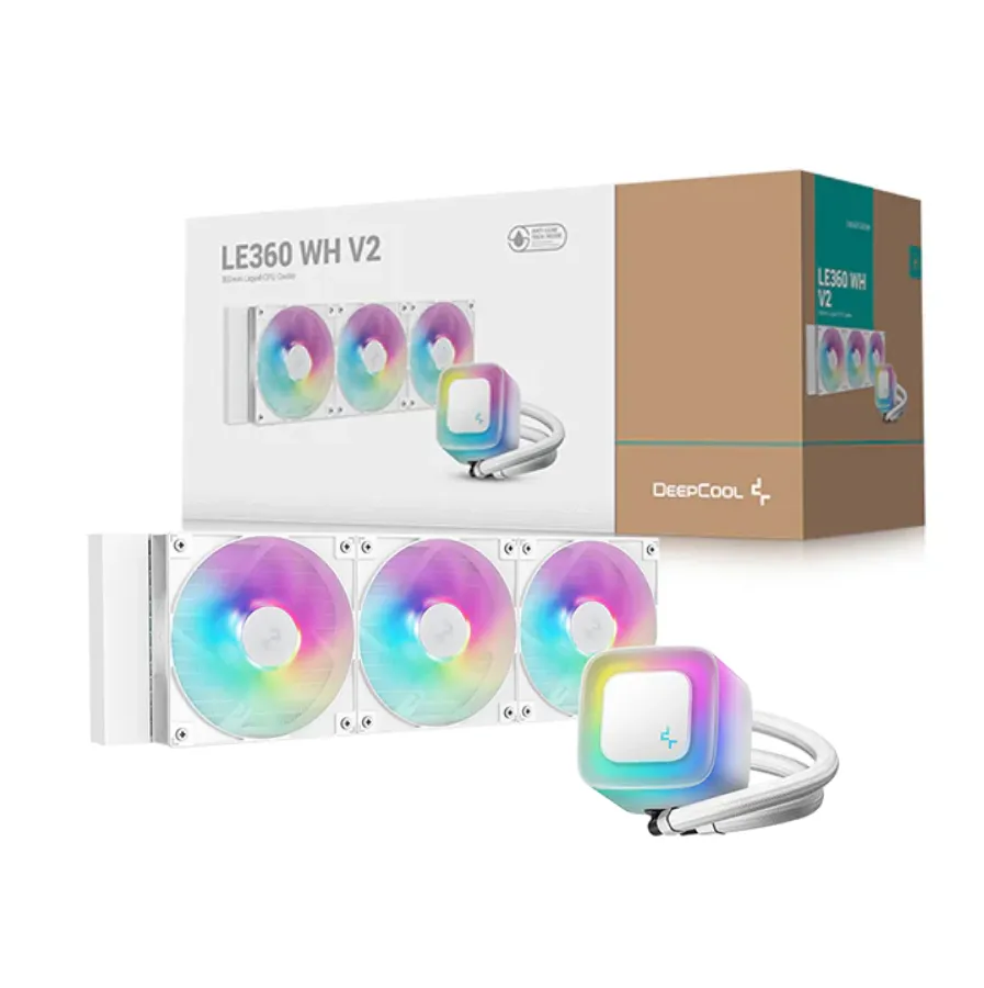 WATERCOOLING-DEEPCOOL-LE360-V2-WHITE-RGB WATERCOOLING LE360 V2 DEEPCOOL WH/BK – Image 1