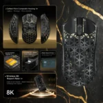 ATTACK SHARK R5 ULTRA Wireless Gaming Mouse, 8K, Carbon Fiber – Image 2